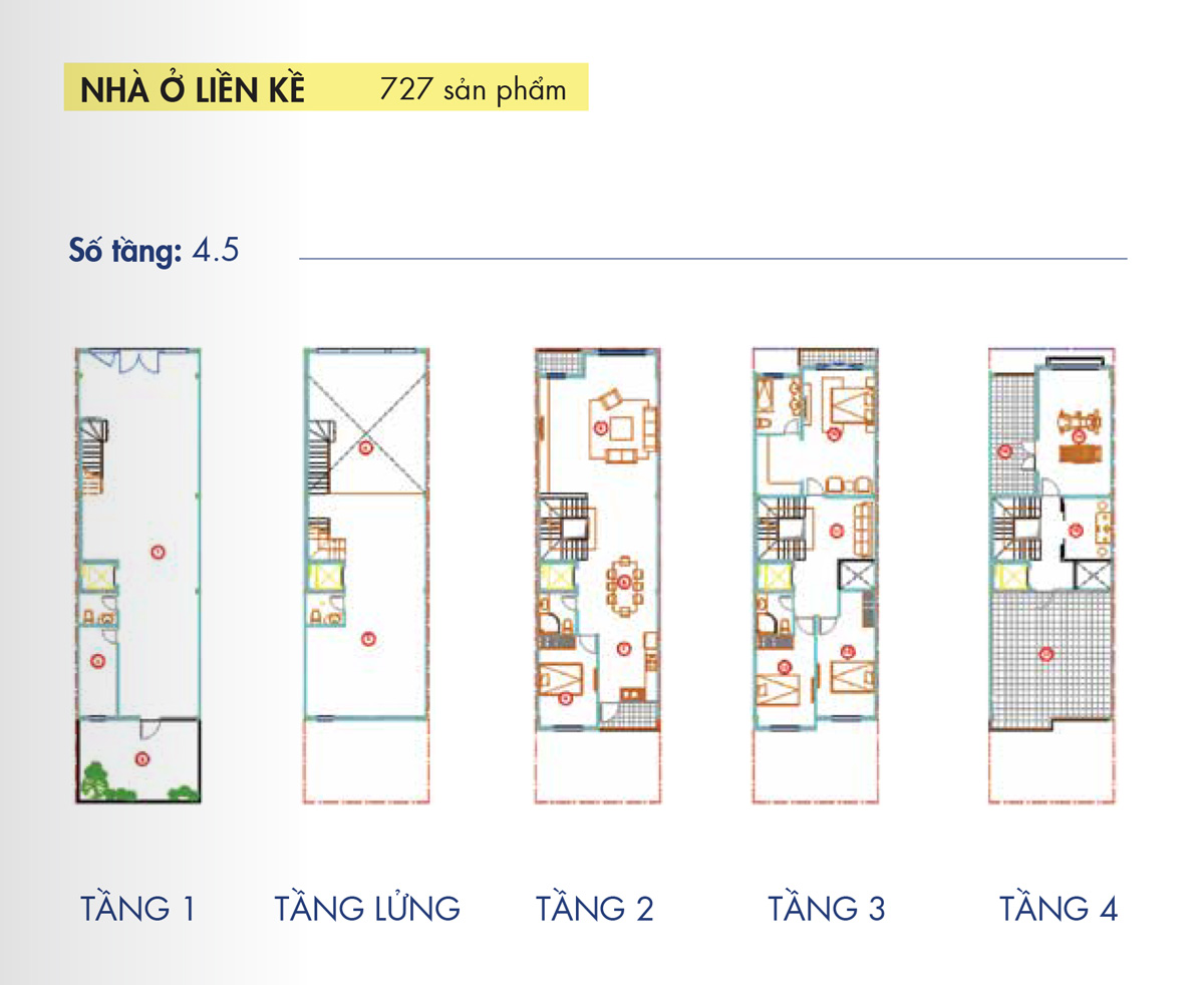 Mặt bằng nhà ở liền kề 02